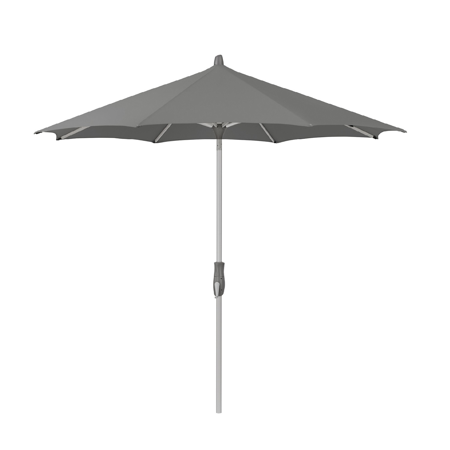 Alu Twist rond stone grey 157 Alu-Twist parasol rond klasse2