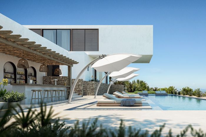 Umbrosa ICARUS design parasol geanodiseerd frame - Afbeelding 4