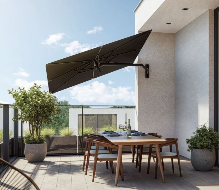 Paraflex UX Full Black 230x230 cm (incl. Neo arm black en beschermhoes) - Afbeelding 2