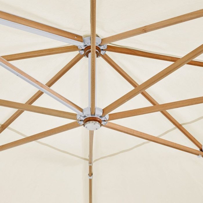 Glatz AURA zweefparasol vierkant 400x400 cm klasse 5 - Afbeelding 7