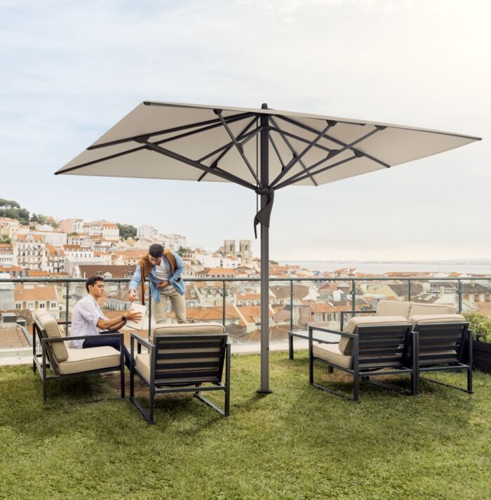 Glatz CASTELLO PRO horeca parasol vierkant 500x500 cm klasse 5 - Afbeelding 5