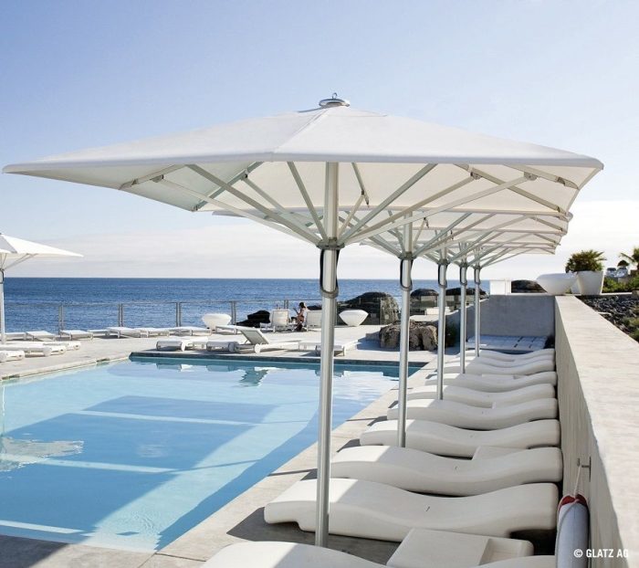 Glatz CASTELLO PRO horeca parasol 400x400 cm