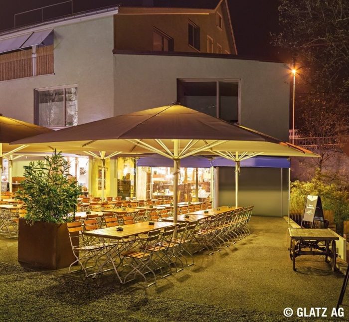 Glatz CASTELLO PRO  horeca parasol 550x450 cm