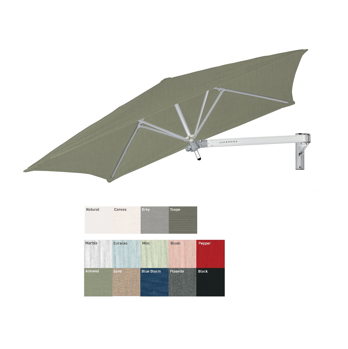 Paraflex parasoldoek vierkant