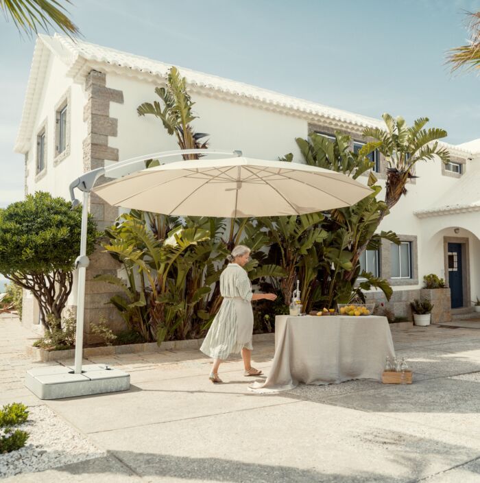 Glatz PENDALEX P+ zweefparasol frame geanodiseerd Ø 300 cm klasse 5 - Afbeelding 2
