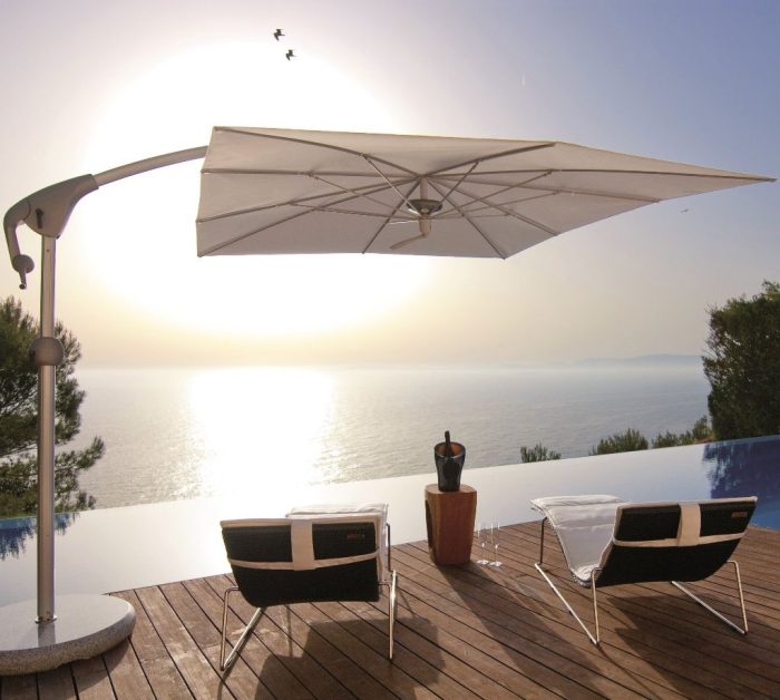 Glatz PENDALEX P+ zweefparasol frame geanodiseerd 285x230 cm