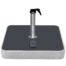 Rolvoet 55kg antraciet staander-Ø48-55mm