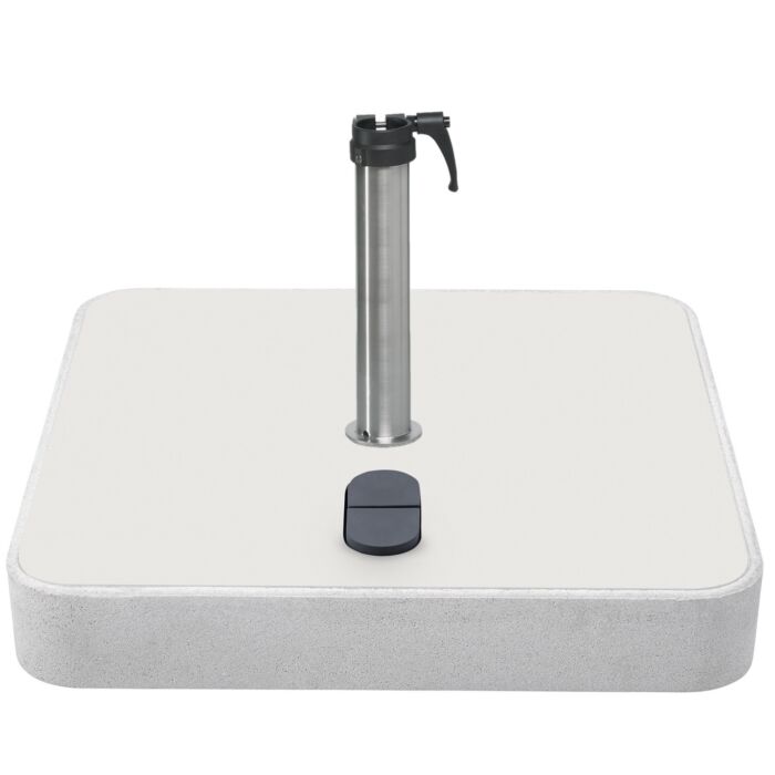 Rolvoet 55kg grijs-wit staander-rvs-Ø48-55mm