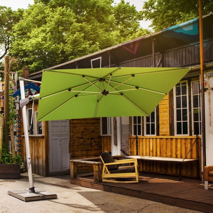 Glatz SOMBRANO S+ zweefparasol geanodiseerd frame 400x300 cm