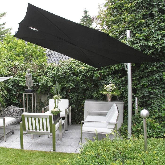 Umbrosa SPECTRA Straight 300x300 cm geanodiseerd frame