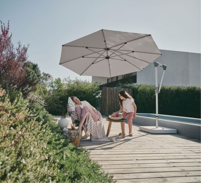 Glatz SUNWING CASA zweefparasol Ø 300 cm geanodiseerd frame klasse 4-5 - Afbeelding 2